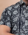 Shop Men's Black All Over Floral Printed Relaxed Fit Shirt
