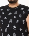 Shop Men's Black All Over Mickey Printed Plus Size Vest