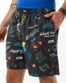 Shop Men's Black All Over Printed Boxers-Front