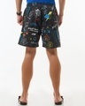 Shop Men's Black All Over Printed Boxers-Full