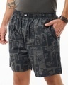 Shop Men's Black Spiderman All Over Printed Boxers-Front