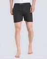 Shop Men's Black All Over Printed Cotton Boxers-Front
