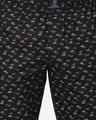 Shop Men's Black All Over Printed Cotton Lounge Pants