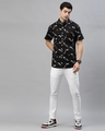 Shop Men's Black All Over Printed Cotton Shirt