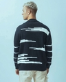 Shop Men's Black All Over Printed Flatknit Sweater-Full