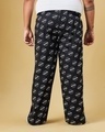 Shop Men's Black All Over Printed Oversized Plus Size Pyjamas-Design
