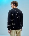 Shop Men's Black All Over Printed Oversized Sweatshirt-Full