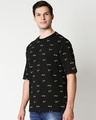 Shop Men's Black All Over Printed Oversized T-shirt-Design
