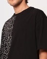 Shop Men's Black All Over Printed Oversized T-shirt