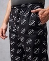 Shop Men's Black All Over Printed Oversized Pyjamas