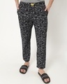 Shop Men's Black  All Over Printed Pyjamas-Front