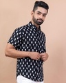 Shop Men's Black All Over Printed Relaxed Fit Shirt-Design