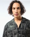 Shop Men's Black All Over Printed Shirt-Front