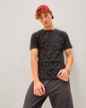 Shop Men's Black All Over Printed T-shirt-Front