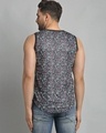 Shop Men's Black All Over Printed Slim Fit Vest-Full