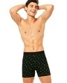 Shop Men's Black All Over Weed Printed Knit Boxers-Full
