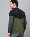 Shop Men's Black and Green Color Block Slim Fit Jacket-Full
