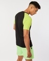 Shop Men's Black and Green Game Over Color Block T-shirt-Design