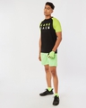Shop Men's Black and Green Game Over Color Block T-shirt-Full