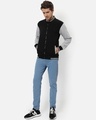 Shop Men's Black and Grey Color Block Jacket-Full