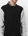 Shop Men's Black and Grey Color Block Jacket
