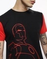Shop Men's Black and Red Iron Man Color Block Graphic Printed T-shirt