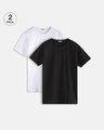 Shop Pack of 2 Men's Black and White T-shirt-Front