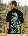 Shop Men's Black Andre Graphic Printed Oversized T-shirt-Front