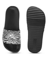 Shop Men's Black Animal Printed Sliders-Full