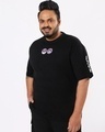 Shop Men's Black Anime Back Printed Plus Size Oversized T-shirt-Design