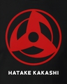 Shop Men's Black Anime Hatake Kakashi Printed Cotton T-shirt-Full