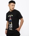 Shop Men's Black Anime Printed Apple Cut T-shirt-Full