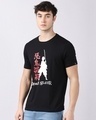 Shop Men's Black Anime Tanjiro Demon Slayer Graphic Printed T-shirt-Full