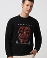 Shop Men's Black Anonymous Graphic Printed Sweatshirt-Front
