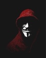 Shop Men's Black Anonymous Mask Graphic Printed T-shirt