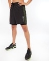 Shop Men's Black Camo Layered Training Shorts-Front