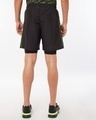 Shop Men's Black Camo Layered Training Shorts-Full