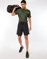 Shop Men's Black Camo Layered Training Shorts