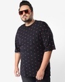 Shop Men's Black AOP Plus Size T-shirt-Front