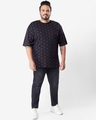 Shop Men's Black AOP Plus Size T-shirt