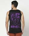 Shop Men's Black AOT Founding Titan Graphic Printed Vest-Front