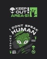 Shop Men's Black Area 51 Keep Out Graphic Printed T-shirt