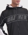 Shop Men's Black As Slowly As Typography Windcheater Jacket