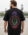 Shop Men's Black Ashura Graphic Printed Oversized Plus Size T-shirt-Front