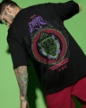 Shop Men's Black Ashura Graphic Printed Oversized T-shirt-Front