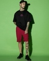 Shop Men's Black Ashura Graphic Printed Oversized T-shirt