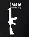 Shop Men's Black Assault Rifle Graphic Printed Cotton T-shirt-Full