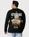 Shop Men's Black Astrobears Graphic Printed Plus Size T-shirt-Design