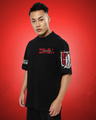 Shop Men's Black Attack Titan Graphic Printed Oversized T-shirt-Design