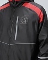Shop Men's Black Avenger Logo Graphic Printed Super Loose Fit Windcheater Jacket